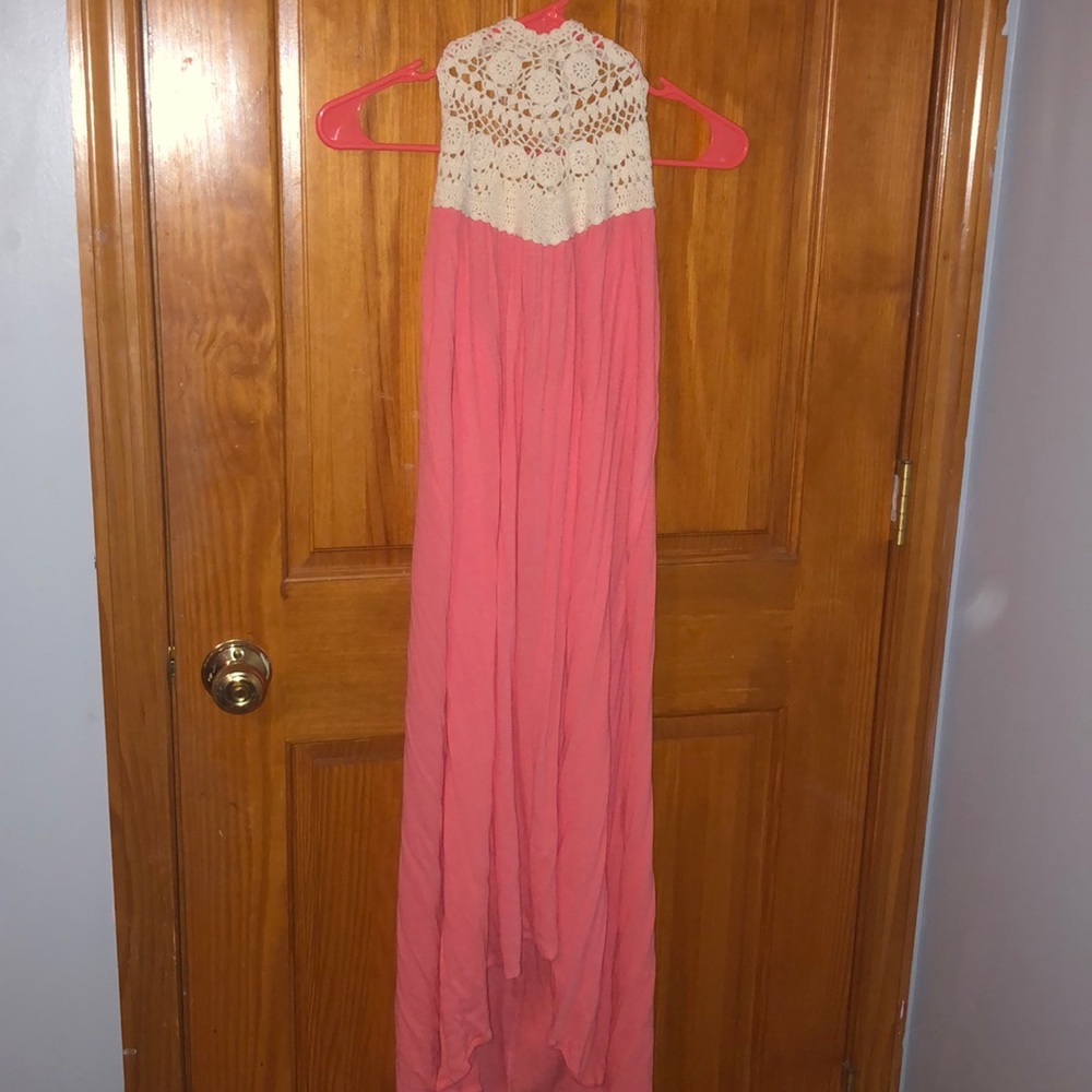 Pink full length dress